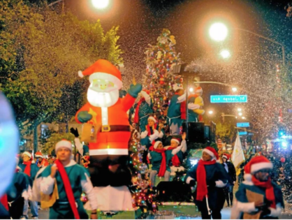 Christmas time in Long Beach, CA brings a parade of parades