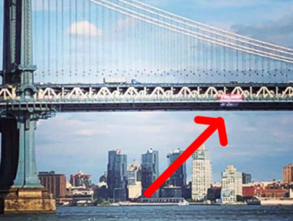 Four people arrested after hanging "Keep America Great" banner from the Manhattan Bridge