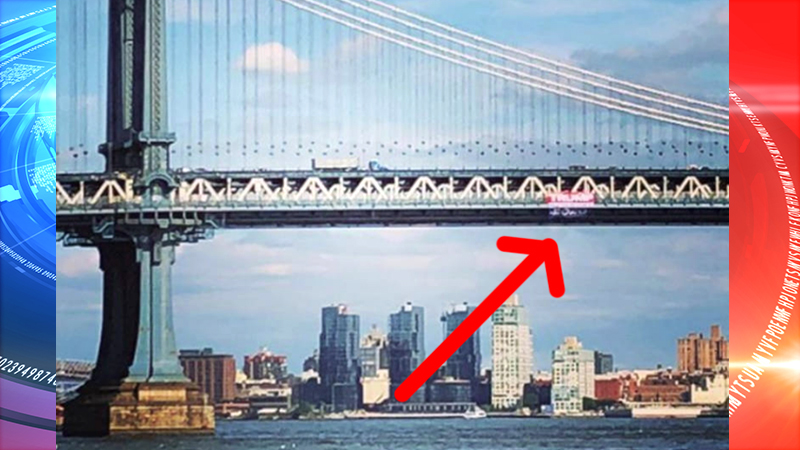 Four people arrested after hanging "Keep America Great" banner from the Manhattan Bridge